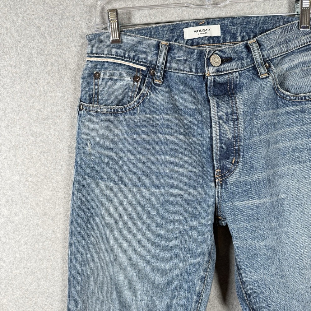 Moussy Vintage Mv Saint Charles Remake Flare Jeans In Blue Size 27 Womens - Picture 2 of 13